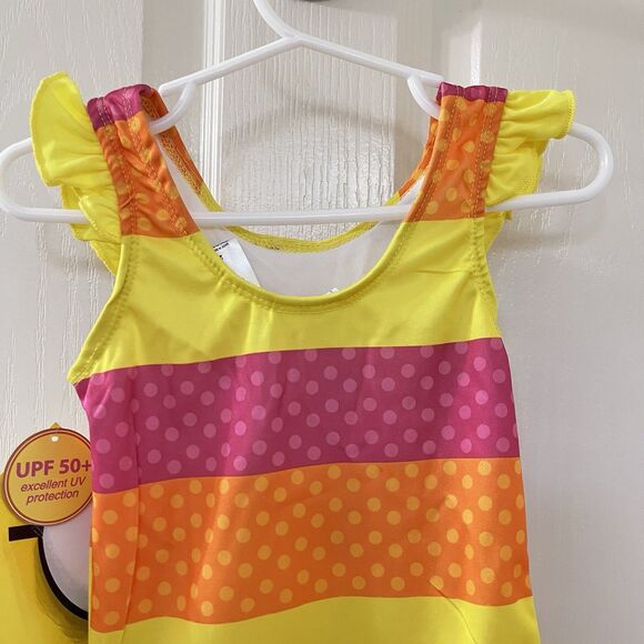 Nickelodeon SpongeBob SquarePants One Piece Swimsuit UPF 50+ Girls Size 2T TAGS - Picture 9 of 10